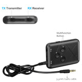 Bluetooth Audio Transmitter No Need for Driver Transmit and Receive Adapter 2-in-1 3.5mm  Black