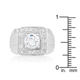 Mens Two-tone Finish Cubic Zirconia Ring