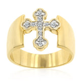 Two-tone Finish Cross Ring