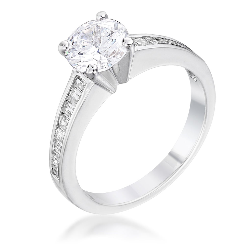 Cubic Zircon Engagement Ring