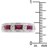 Ruby Red Bezel Eternity Band