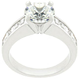 Classic Rhodium Plated Engagement Ring