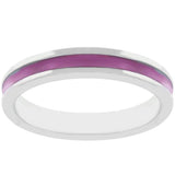 Fuchsia Enamel Eternity Ring