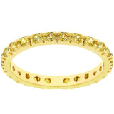 Yellow Cubic Zirconia Eternity Ring