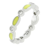 Yellow Link Enamel Stacker Ring