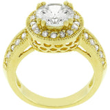 Pave Halo Vintage Crown Ring