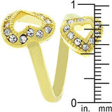 Dual Pave Hearts Ring