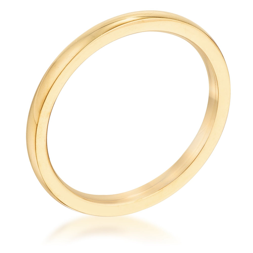 2 mm IPG Gold Stainless Steel Wedding Band