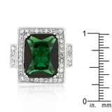 Emerald Green Classic Cocktail Ring