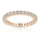 Rose Gold Finish Cubic Zirconia Eternity Band