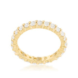 Goldtone Cubic Zirconia Eternity Band