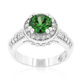 Emerald Halo Engagement Ring