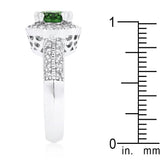 Emerald Halo Engagement Ring