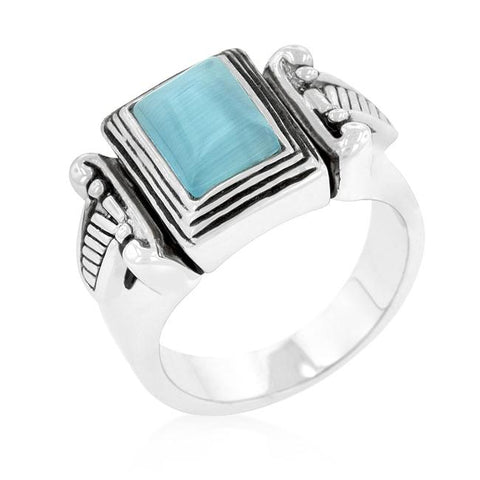 Blue Cats Eye Vintage Ring