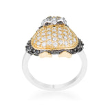 Jet Black Cubic Zirconia Penguin Ring