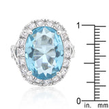 Oval Blue Topaz Cocktail Ring