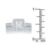 Art Deco Princess Cut Bridal Set