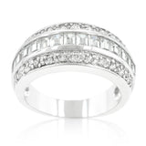 3-Row Cubic Zirconia Band