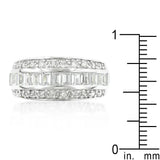 3-Row Cubic Zirconia Band