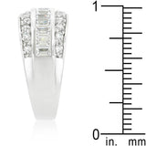 3-Row Cubic Zirconia Band