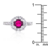 Bella Birthstone Engagement Ring in Pink