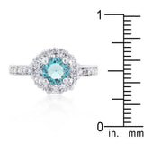 Bella Birthstone Engagement Ring in Blue