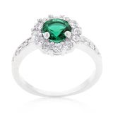 Bella Birthstone Engagement Ring in Green