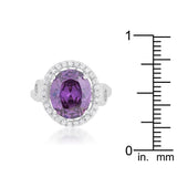 Amethyst Halo Cocktail Ring