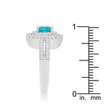 Micro-Pave Aqua Vintage Ring