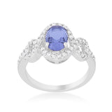 Tanzanite Halo Pave Cocktail Ring