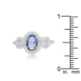 Tanzanite Halo Pave Cocktail Ring