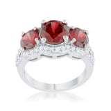 Garnet Classic Trio Ring