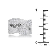 Peyton 0.36ct CZ Rhodium Wide Cable Statement Ring