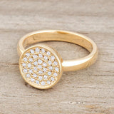 Krystal 0.2ct CZ 14k Gold Pave Circle Ring