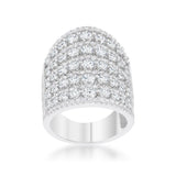 Charlyn 2.5ct Rhodium CZ Statement Cocktail Ring