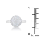 Brie 0.6ct CZ Rhodium Contemporary Sphere Ring