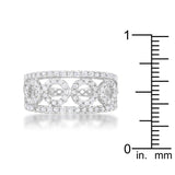 Rina 0.5ct CZ Rhodium Contemporary Band Ring