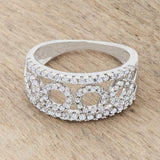 Rina 0.5ct CZ Rhodium Contemporary Band Ring