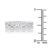 Rema 0.4ct CZ Rhodium Contemporary Infinity Band Ring