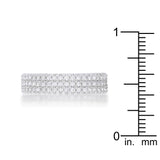 Chare 1.3ct CZ Rhodium Classic Band Ring