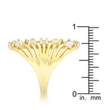 Natalie 2.15ct CZ 14k Gold Contemporary Cocktail Ring