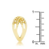 Sandy 0.37ct CZ 14k Gold Classic Criss Cross Ring