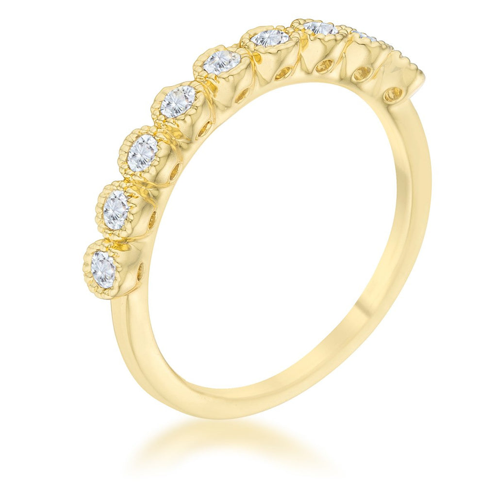 Bea 0.27ct CZ 14k Gold Delicate Band