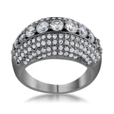 Krista 1.5ct CZ Hematite Contemporary Cocktail Ring