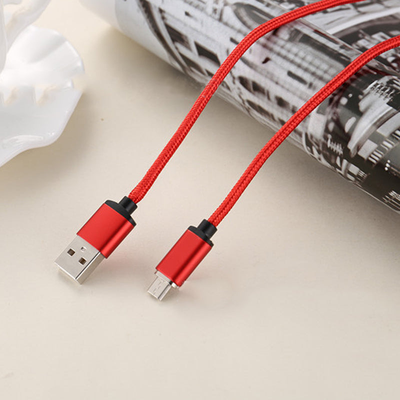 Magnetic Cable 2.4A USB Type C Data Charger 1M Nylon Metal Fast Charging Magnet Cable For Samsung Xiaomi Huawei Android Mobile Phone Chinese red