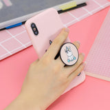 For Samsung A30 A20 TPU Full Cover Cartoon Pattern Solid Color Protective Phone Case with Adjustable Bracket 6