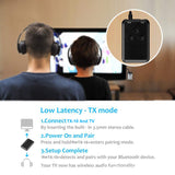 Bluetooth Audio Transmitter No Need for Driver Transmit and Receive Adapter 2-in-1 3.5mm  Black