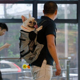 Dog Bag Carrier Pet Dog Backpack for Large Medium Small Dogs Breathable Travel Dog Bag for Riding Hiking black_L