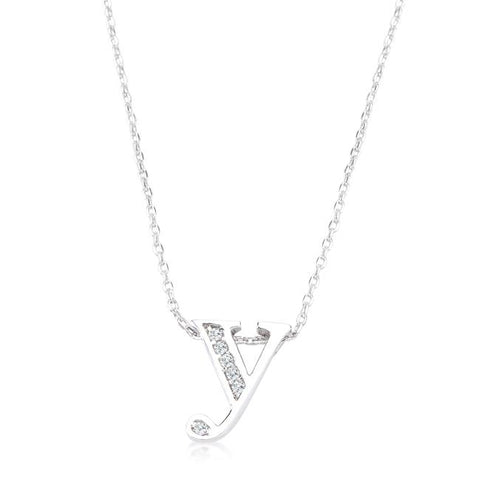 Pave Initial Y Pendant