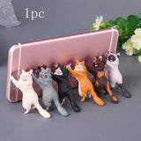 Cute Cartoon Cat Phone Holder Car Mount Sucker Bracket Universal for Sumsung Huawei LG iPhone X XS 8 7 6 gray